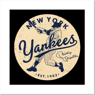 New York Yankees Mickey Mantle 2 by Buck Tee Posters and Art